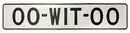 Witte kentekenplaat NL ANWB